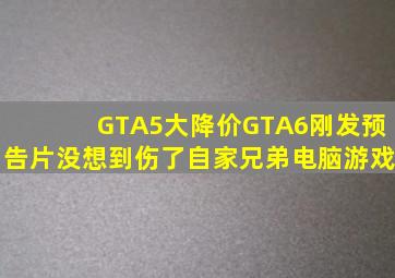 GTA5大降价,GTA6刚发预告片没想到伤了自家兄弟电脑游戏