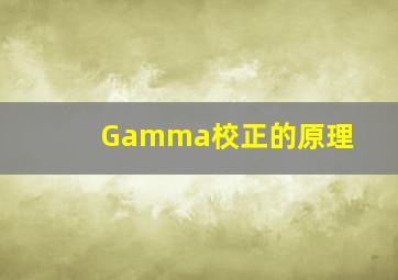 Gamma校正的原理