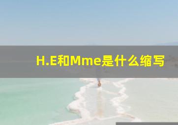 H.E和Mme是什么缩写