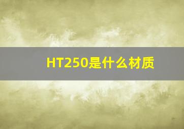 HT250是什么材质