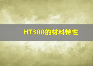 HT300的材料特性