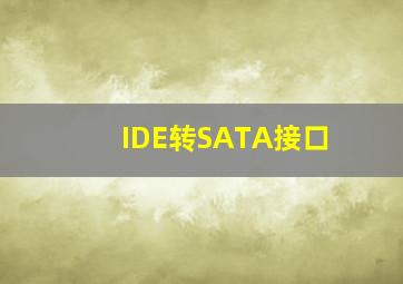 IDE转SATA接口