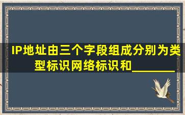 IP地址由三个字段组成,分别为类型标识、网络标识和_________。请...