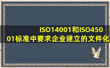ISO14001和ISO45001标准中要求企业建立的文件化信息有哪些