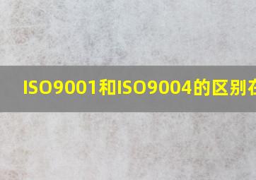 ISO9001和ISO9004的区别在于( )