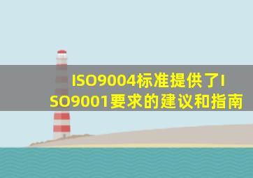 ISO9004标准提供了()ISO9001要求的建议和指南。