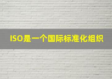 ISO是一个国际标准化组织()