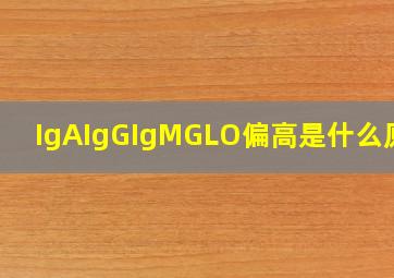 IgA、IgG、IgM、GLO偏高,是什么原因