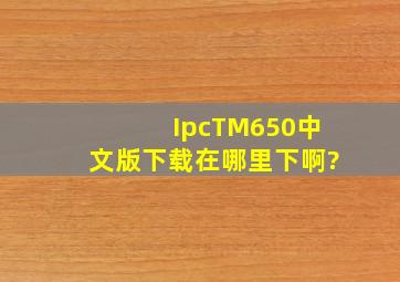 IpcTM650中文版下载,在哪里下啊?