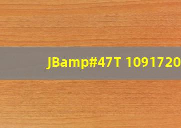 JB/T 109172008