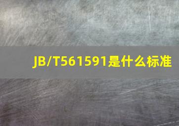 JB/T561591是什么标准