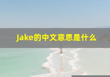 Jake的中文意思是什么