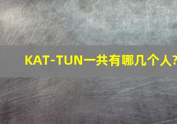 KAT-TUN一共有哪几个人?