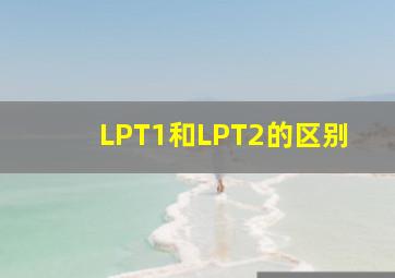 LPT1和LPT2的区别