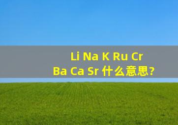 Li Na K Ru Cr Ba Ca Sr 什么意思?