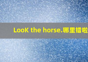 LooK the horse.哪里错啦?