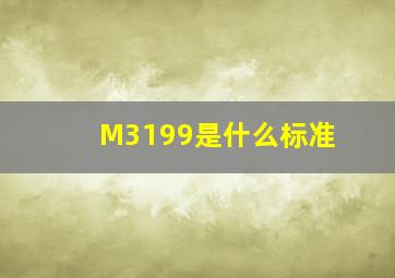 M3199是什么标准