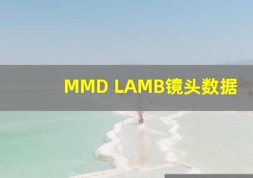MMD LAMB镜头数据