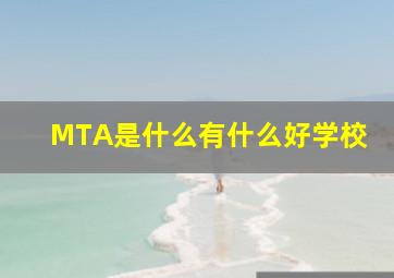 MTA是什么,有什么好学校