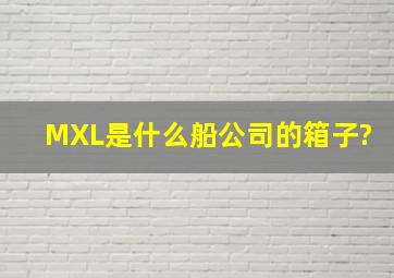 MXL是什么船公司的箱子?