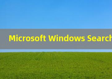 Microsoft Windows Search是什么?