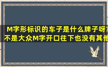 M字形标识的车子是什么牌子呀?不是大众。M字开口往下,也没有其他...