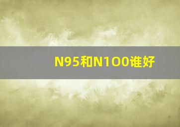 N95和N1O0谁好(