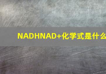 NADH、NAD+化学式是什么?