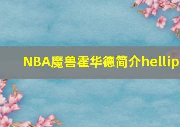 NBA魔兽霍华德简介…