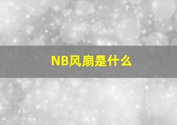 NB风扇是什么