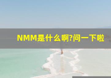 NMM是什么啊?问一下啦