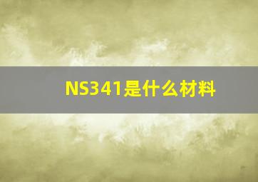 NS341是什么材料