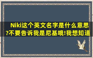 Niki这个英文名字是什么意思?不要告诉我是尼基哦!我想知道这名字的...