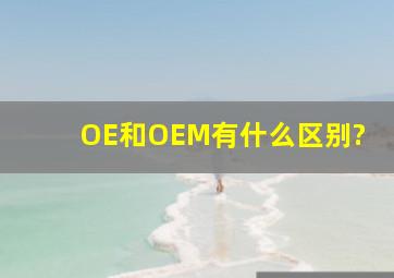 OE和OEM有什么区别?