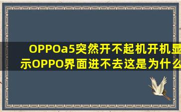 OPPOa5突然开不起机,开机显示OPPO界面进不去,这是为什么?