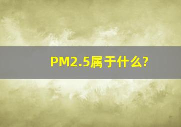 PM2.5属于什么?()