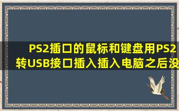 PS2插口的鼠标和键盘用PS2转USB接口插入插入电脑之后没反应