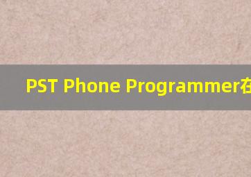 PST Phone Programmer在哪下载