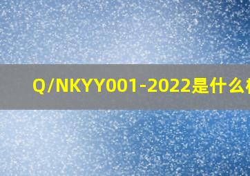 Q/NKYY001-2022是什么标准?