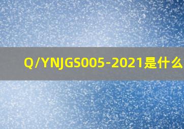 Q/YNJGS005-2021是什么标准