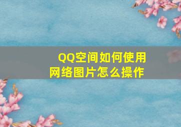 QQ空间如何使用网络图片(怎么操作(