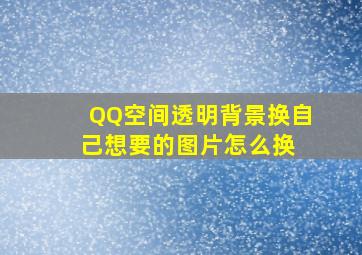 QQ空间透明背景换自己想要的图片怎么换 