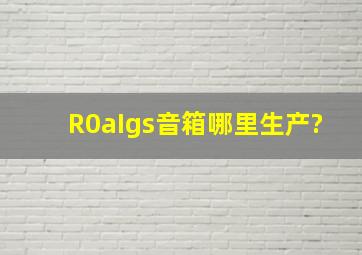 R0aIgs音箱哪里生产?