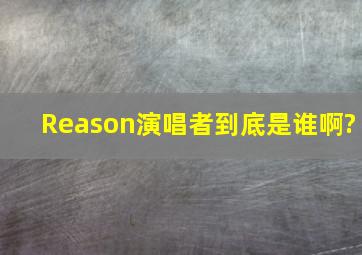 Reason演唱者到底是谁啊?