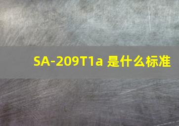 SA-209T1a 是什么标准