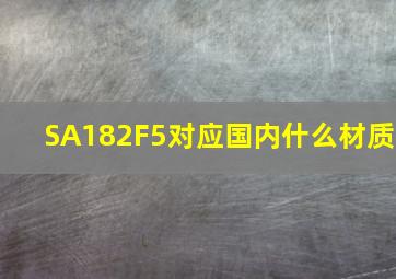 SA182F5对应国内什么材质