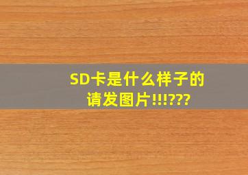 SD卡是什么样子的,请发图片!!!???