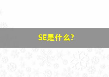 SE是什么?