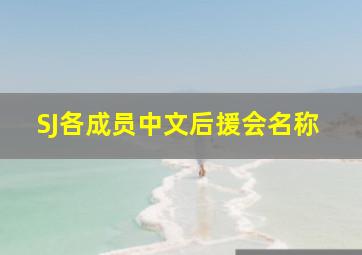 SJ各成员中文后援会名称