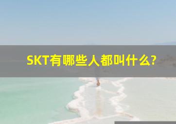 SKT有哪些人,都叫什么?